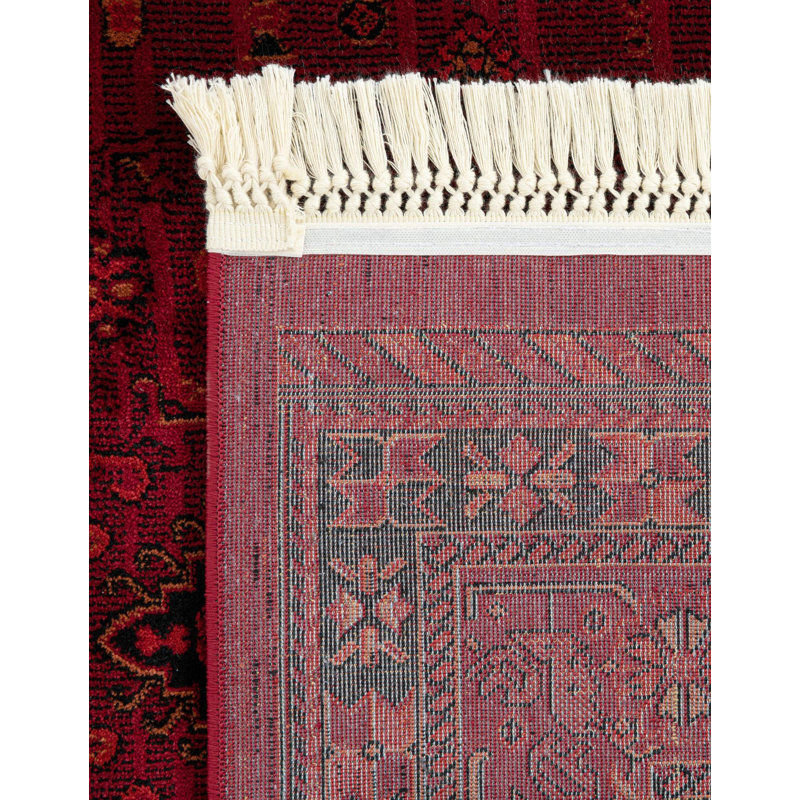 Tapis oriental rouge Amro, Runner 2' x 5'3"