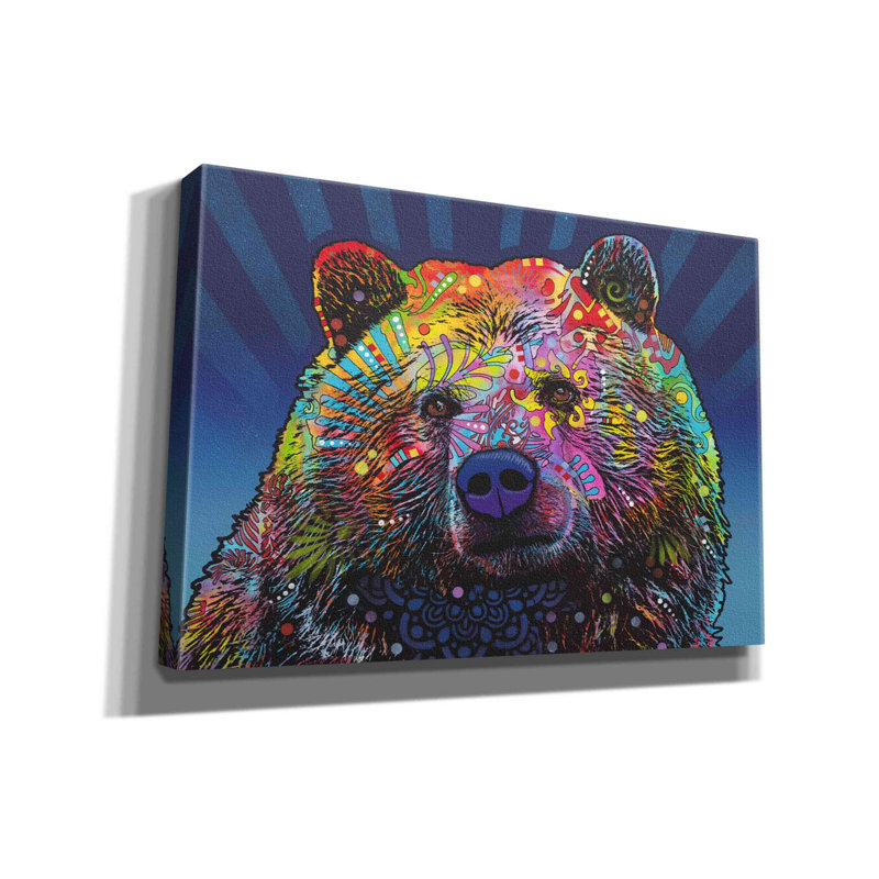 «Grizz» par Dean Russo, estampe numérique sur toile, H 18 po x l 26 po x P 0,75 po