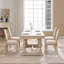 Chaises de salle à manger de style champêtre français, rembourrées avec un dossier en forme de T, des techniques de tréfilage et de sculpture, démontables pour un rangement facile et une utilisation polyvalente dans les salons, les cuisines et les r