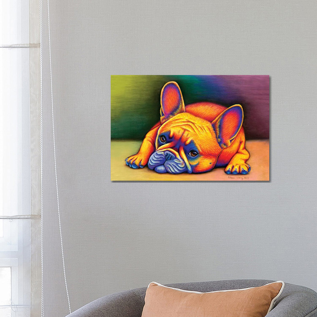 Daydreamer - Französische Bulldogge von Rebecca Wang - Galerie-verpackte Leinwand Giclée