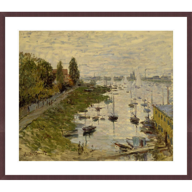 Le port d'Argenteuil (Le Bassin de Argenteuil) par Claude Monet, impression giclée encadrée, H 33,5 po x l 38,24 po