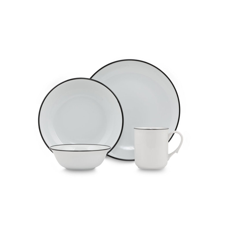 Service de table en porcelaine 16 pièces Nikiesha - Service pour 16