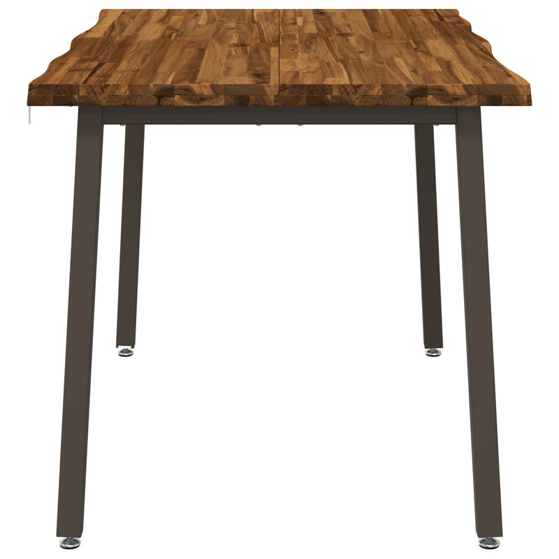Acacia Dining Table, 75cm H x 120cm W x 80cm D, Dark Brown / Black