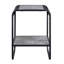 Table d'appoint élégante noire et grise avec structure moderne et options de rangement grises pour divers objets-470612745-470612751