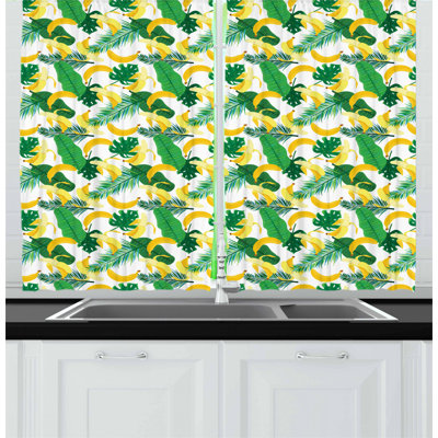 Floral Tailored Kitchen Curtain