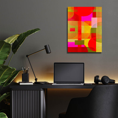 Art mural en verre épique «Radiance» par Bebe Keith, 12 po x 16 po