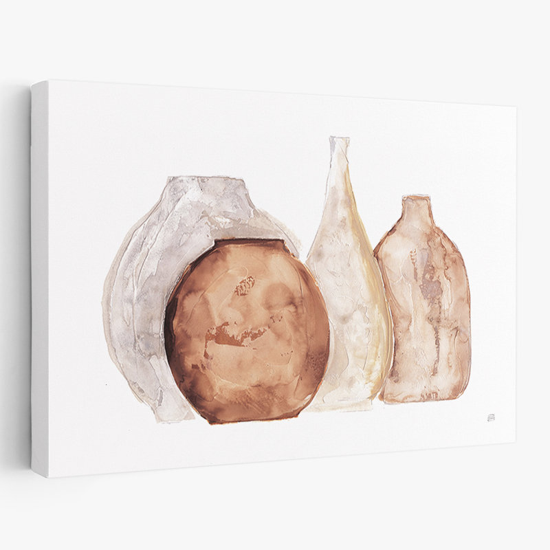 Contempoary - Earthy Neutral Vases IV, H 16 po x l 24 po