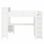 Lit mezzanine en bois tout-en-un avec bureau, armoire, tête de lit et prises USB-1455204650
