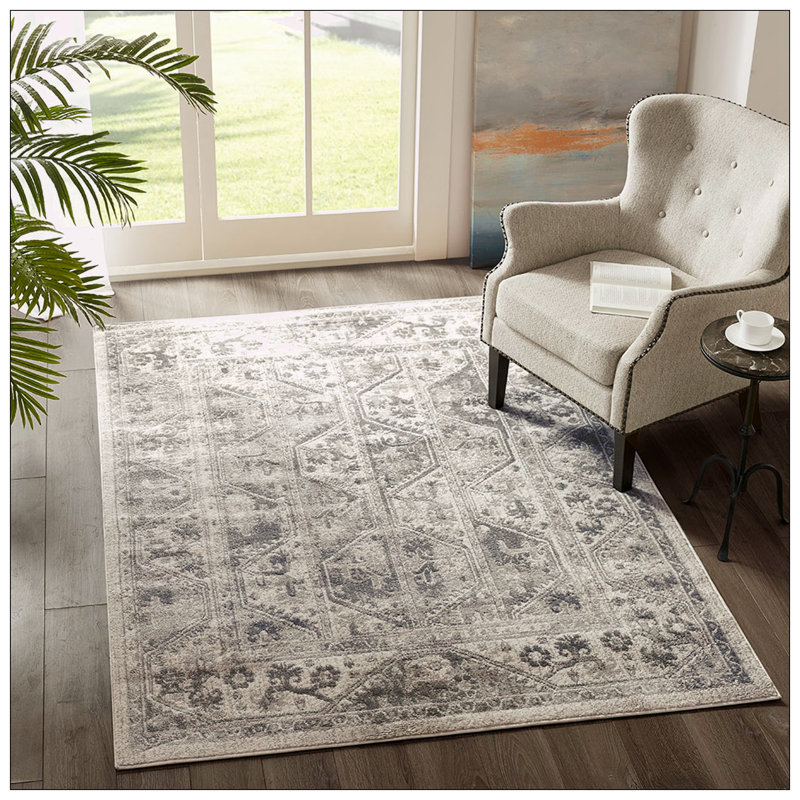 Tapis à bordure carrelée, Rectangle 6 pi 6 po x 9 pi