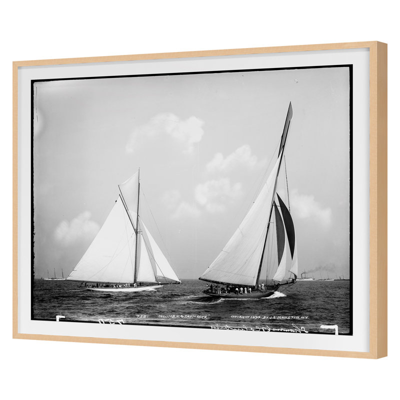 «Open Seas 5» par THE Studio - reproduction de cadre photo simple, Cadre érable, H 20 po x l 24 po