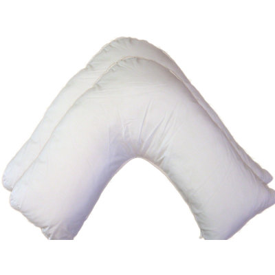 V Shaped Polycotton Support Pillow Pair
