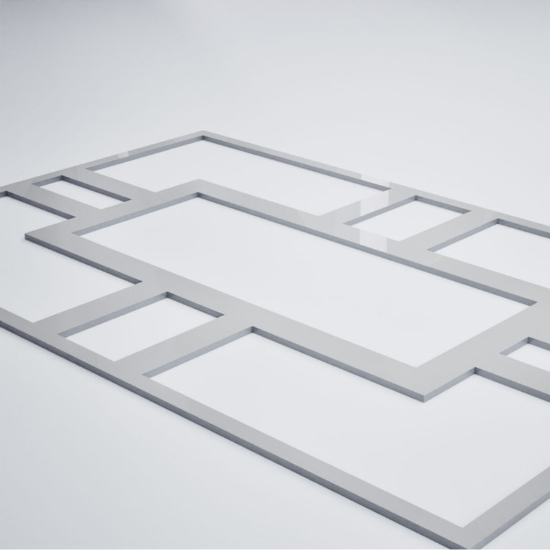 Hastings Decorative Fretwork Acrylic Wall Panels, Medium, 10 1/4"W x 15 3/8"H x 1/8"T, Grey, 15.38" H x 10.25" W x 0.125" D