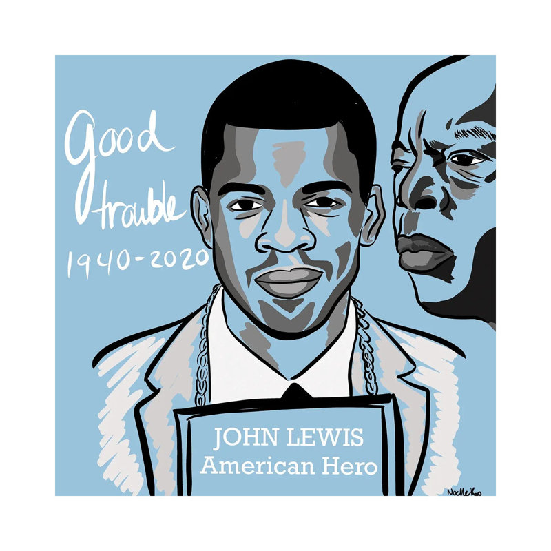 Good Trouble by NoelleRx - Wrapped Canvas Print, 30.48 cm H x 30.48 cm W