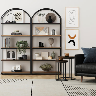 Ajoloko Set of 2 2-Piece Steel Etagere Bookcase Set