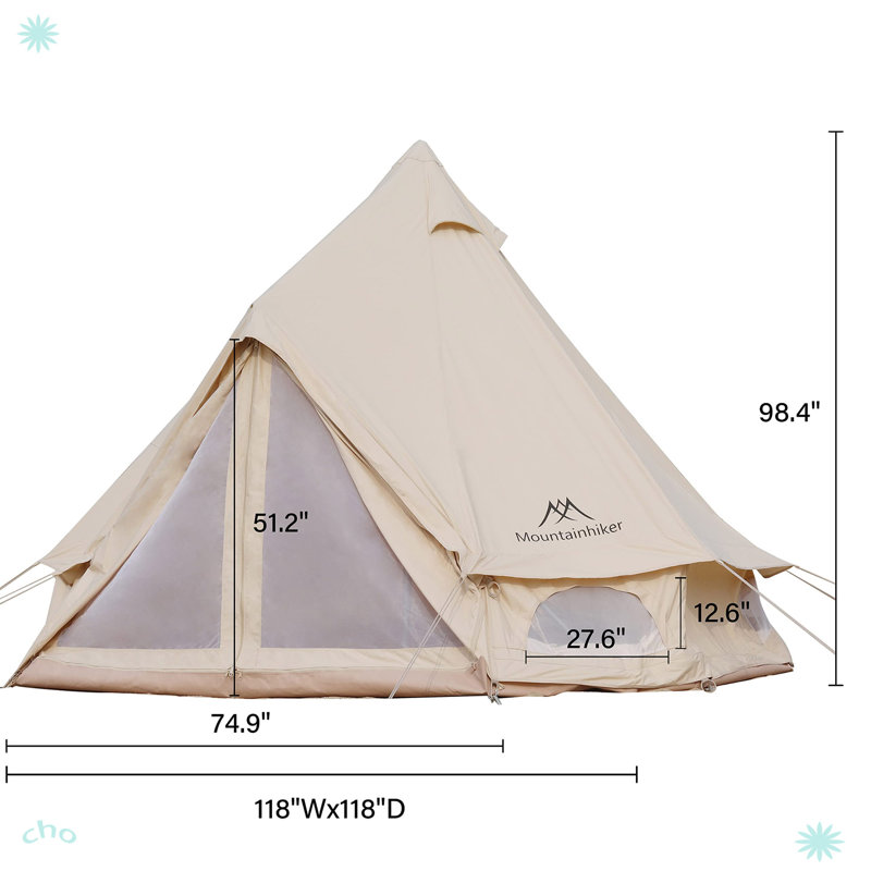Tente mongole pour 4-5 personnes avec moustiquaire et ventilation