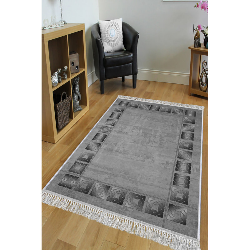 Luxueux tapis en velours de 5,2 x 7,5 pi | Tissu 100% velours, semelle 100% coton, hauteur des poils de 0,4 po | Antibactérien, antidérapant, lavable à la machine | Impression numérique 3D élégante, parfaite pour le décor du salon et de la chambre à coucher