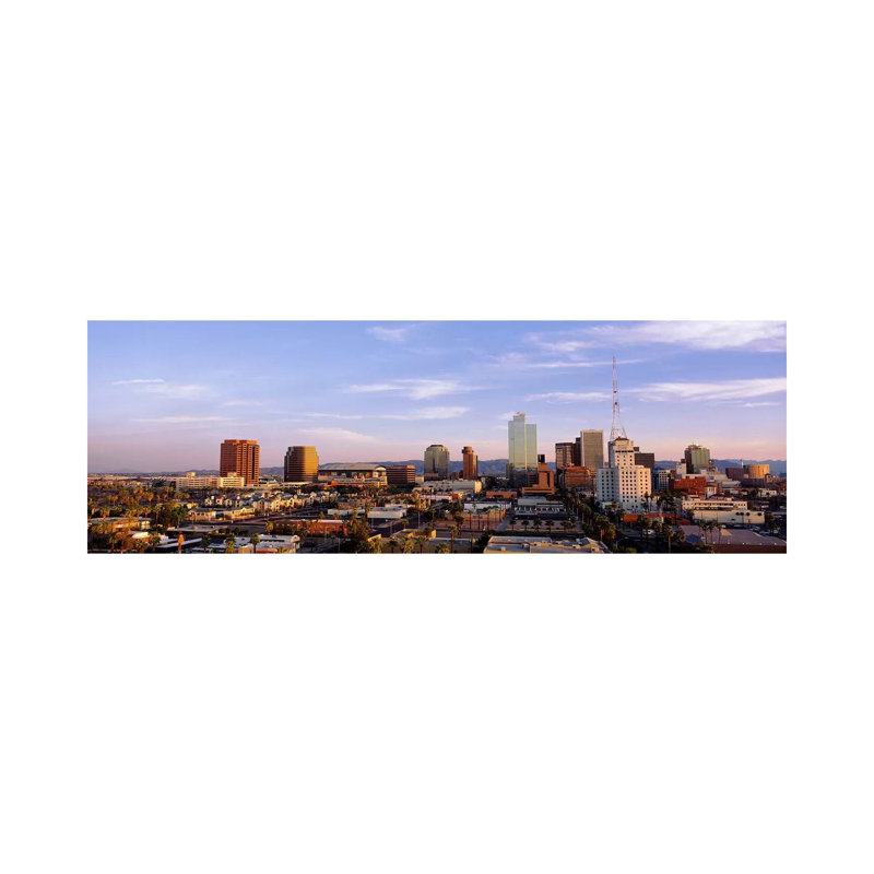 Downtown Skyline, Phoenix, Arizona, Maricopa County, USA 1 Piece Wrapped Canvas Panoramic Wall Art