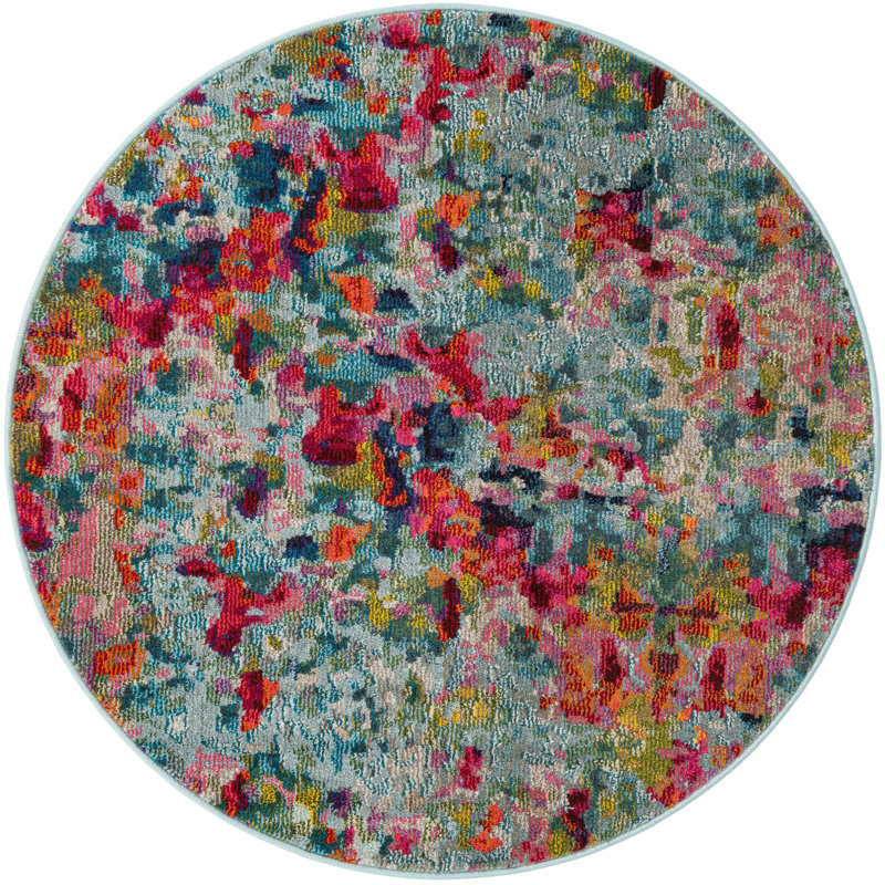 Prismatic Abstract Indoor Rug, Round 4'1"