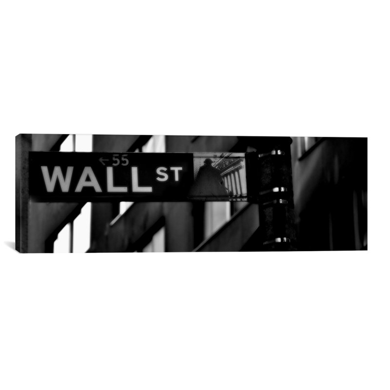 « wall street dièse panoramique », reproduction de photo sur toile, H 12 po x l 36 po x P 1,5 po