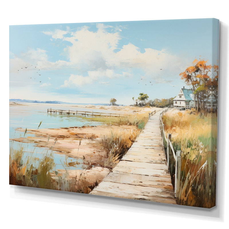 Pier Coastal Impression an - impression, H 30 po x l 40 po x P 1,5 po, Toile tendue