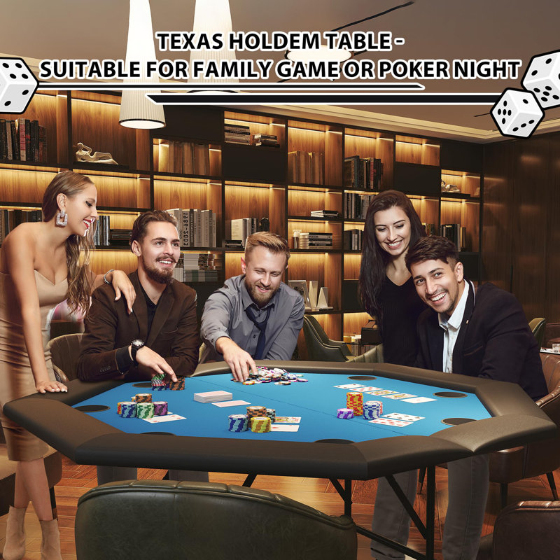 Table basse pour 8 joueurs Qeetex Modern Octagon Poker