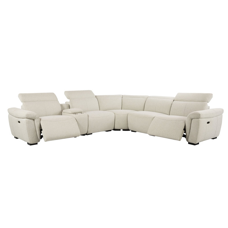 Canapé modulaire beige pour 5 personnes Boucle