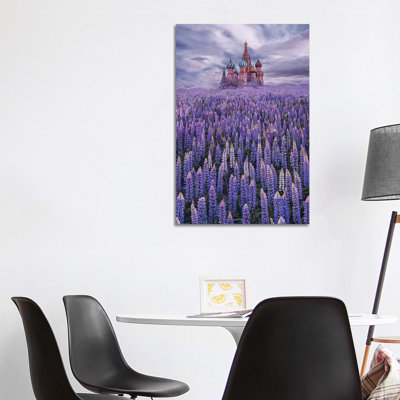 Reproduction d’art, "Lupine Field on Red Square" par Hobopeeba