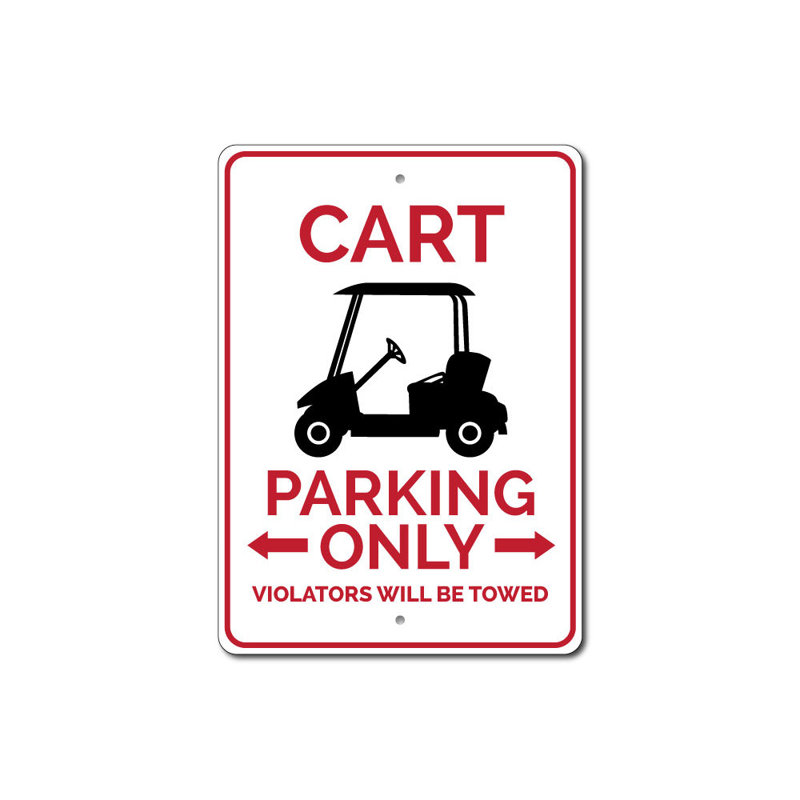 Enseigne de chariot en aluminium, H 18 po x l 12 po x P 0,06 po