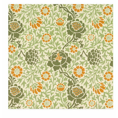 «Botanical William Morris III Cottage», reproduction d'art non encadrée