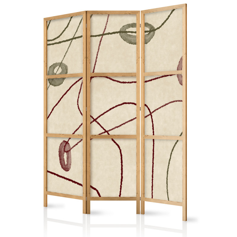 171cm H Solid Wood Folding Room Divider, 171cm H x 135cm W x 1.2cm D