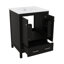 Ensemble de meuble-lavabo simple 24 po avec tiroir et tablette à double couche-1112117481