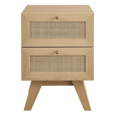 Modway Soma Rattan Weave 2 Drawer Nightstand