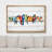 Bird " Watercolor Row Of Birds On A Wire Canvas Print Colorful And Whimsical Bird "-98179660-98179663