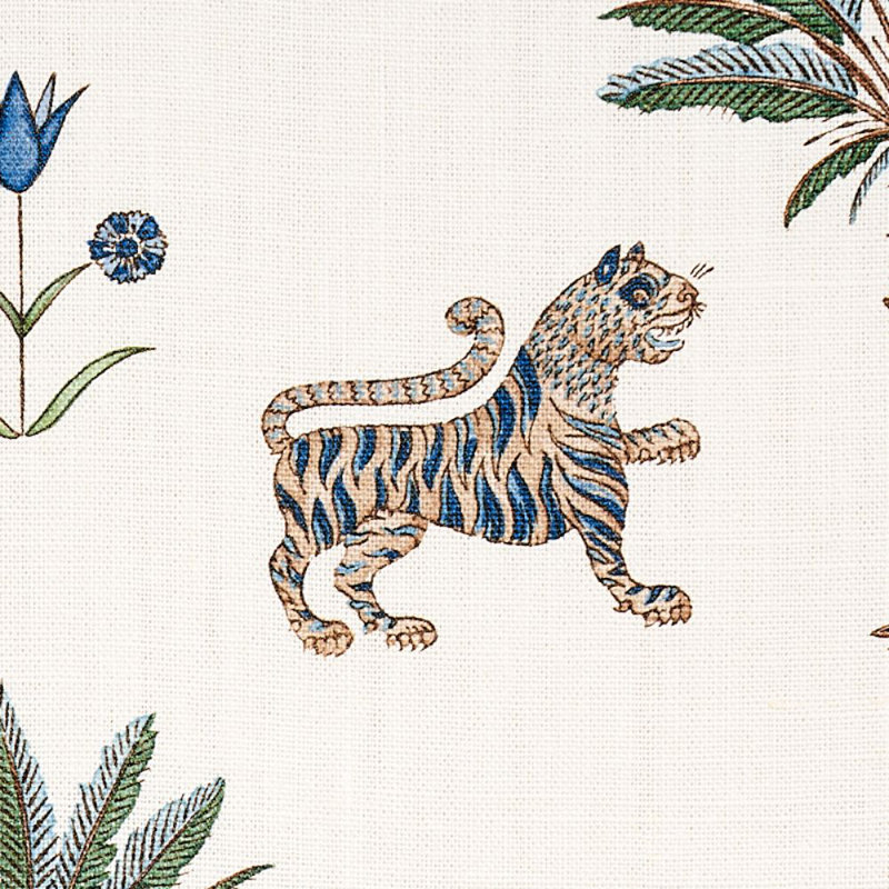 Tissu tigre et palmier, Delft