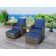 Ensemble de conversation pour terrasse 2 personnes avec coussins et repose-pieds Mapleview