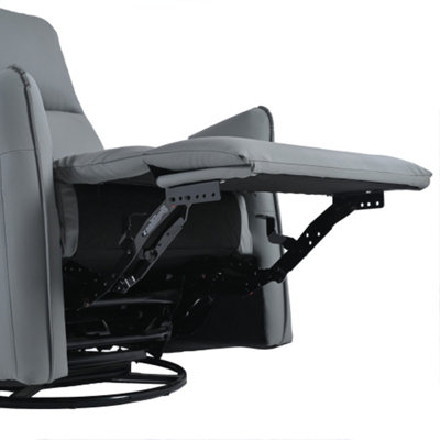 Fauteuil inclinable pivotant en similicuir Ijahnae