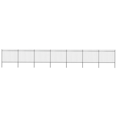 Kempwood 150cm H x 1250cm W Black Metal Border Fence