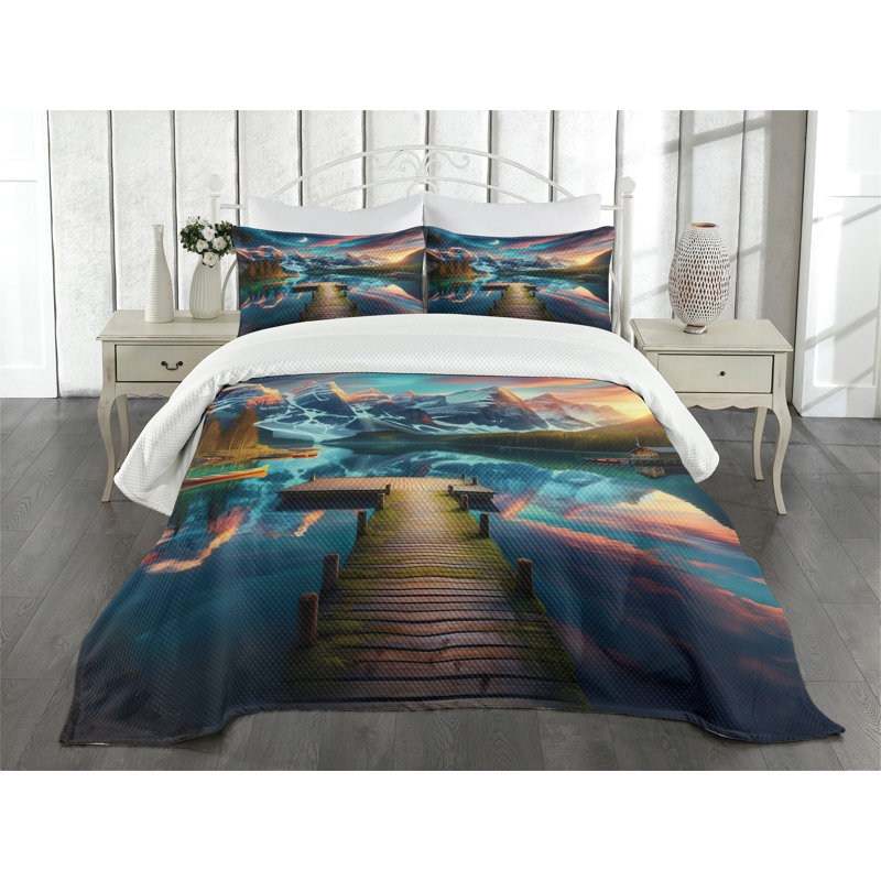 Polyester Not Solid Color Coverlet, Queen Coverlet / Bedspread + 2 Standard Shams