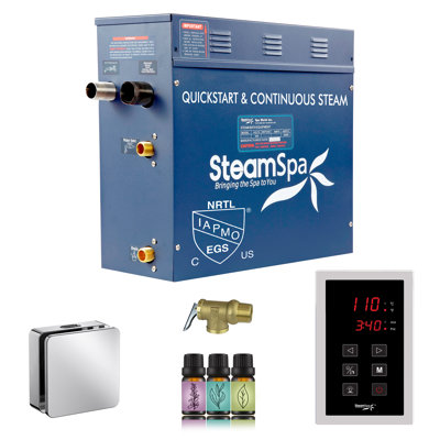Oasis Series 9KW Steam Bath Generator With Continuous Steam Plus Easy Touch Pad