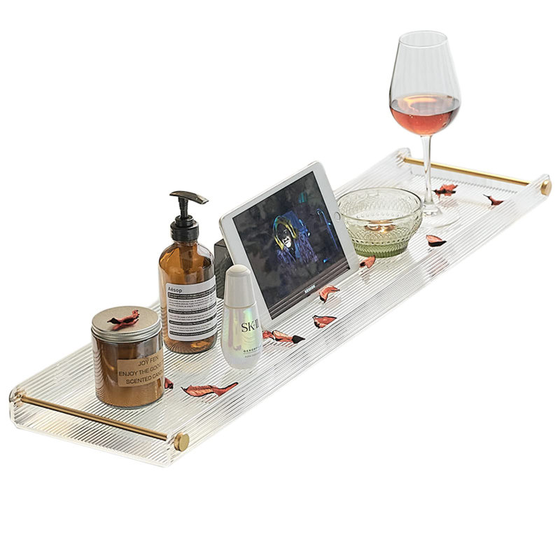 Plateau de rangement de baignoire de luxe, plateau de bain et de lit pour 1 ou 2 personnes, plateau de rangement pour salle de bain