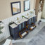  Ensemble de meuble-lavabo double encadré 84 po-62326218