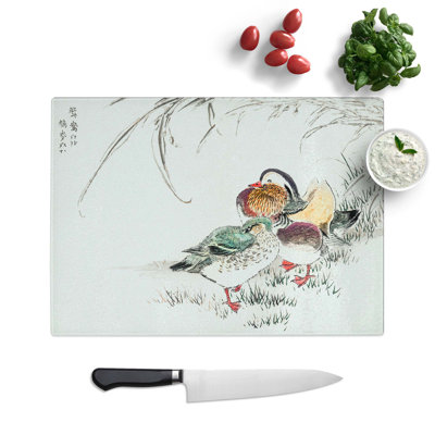 Glass Mandarin Duck by Numata Kashu Chopping Board