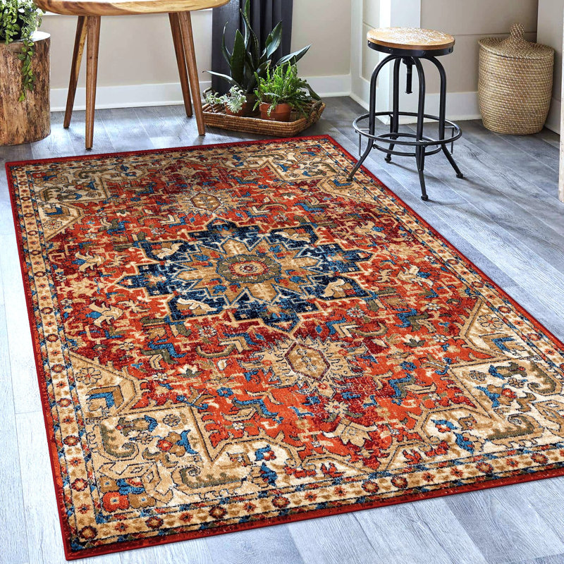 Tapis oriental rouge Henneman, Rectangle 5 pi x 7 pi