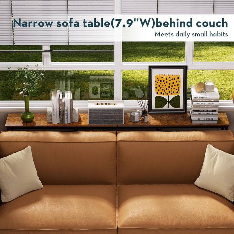 Console étroite avec rangement, petite ferme 3 pneus