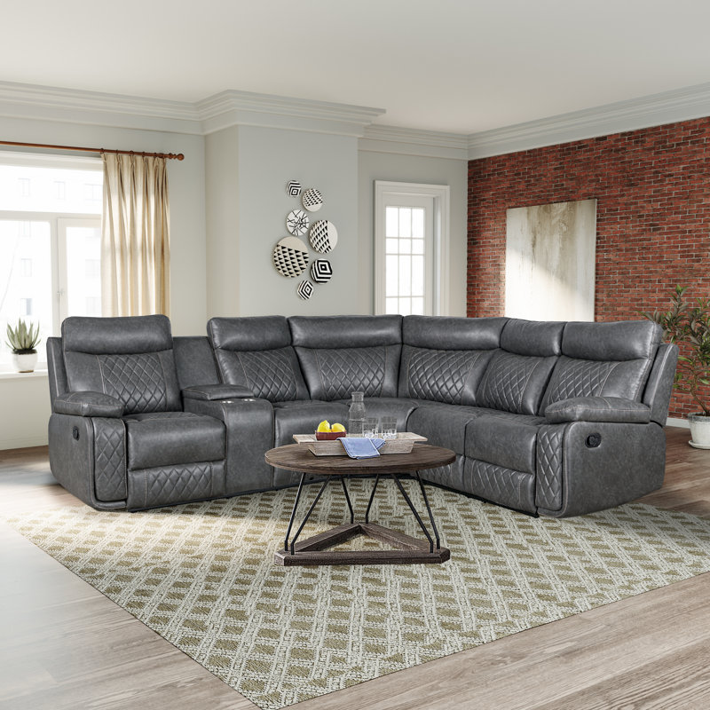 Fauteuil inclinable manuel de cinéma maison avec porte-gobelet, canapé-lit inclinable dissimulé pour salon, cinéma maison, gris