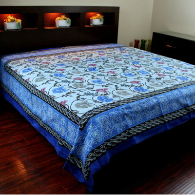 Floral 100% Cotton Tablecloth