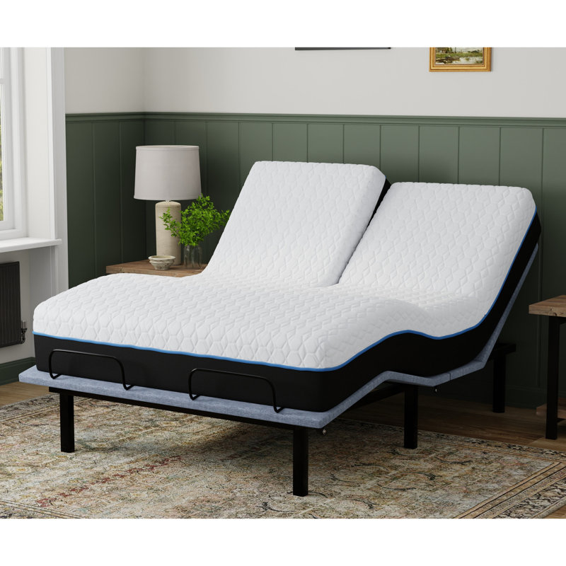 Très grand matelas à plateau divisé avec mousse à mémoire de forme rafraîchissante et cuivre ventilé, Très grand séparé