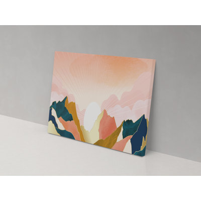 Lines Of Sunrise - Wrapped Canvas Painting