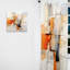 Expressionnisme abstrait orange et gris - rideau en velours moderne - obscurcissant - 1 panneau-107564757