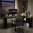 Black L-Shaped Solid Wood desk-108803830-108803828